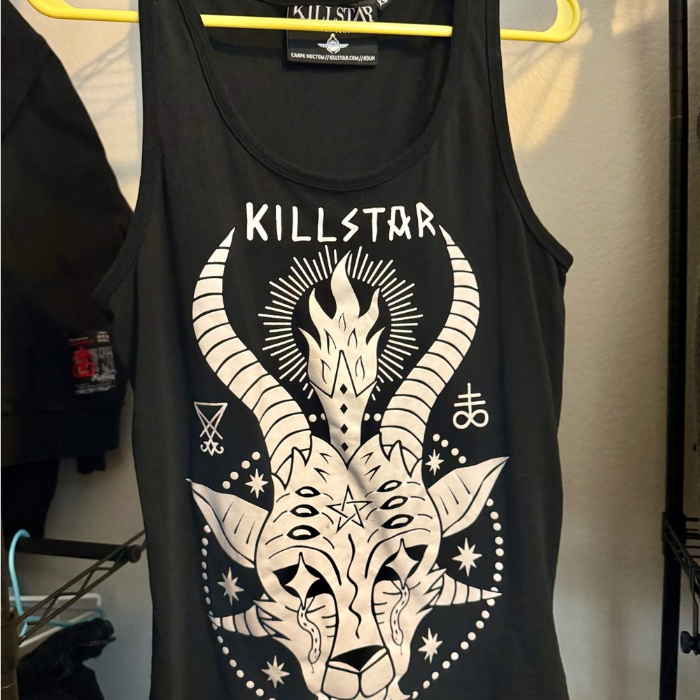 Killstar Black Tank Top with White Graphic